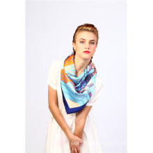 2014 100% Chinese Silk Satin Scarf 90 by 90